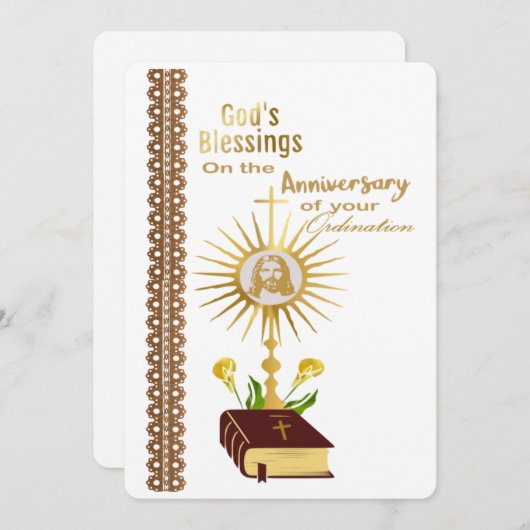 Ordination Anniversary  Feestdagenkaart (Voorkant / Achterkant)