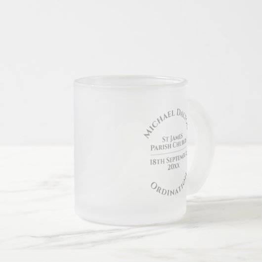 Ordination Frosted Glass Coffee Mok (Voorkant rechts)