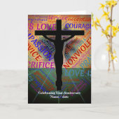 Ordination Jubileum Kaart Jesus Cross (Gele Bloem)