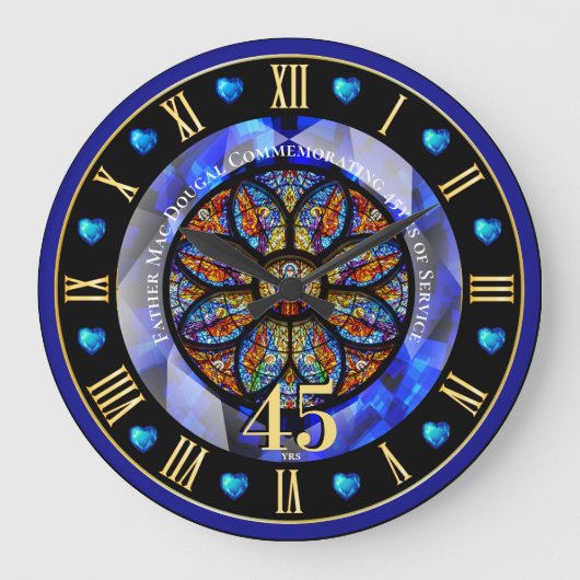 Ordination Jubileum Personalized Priest 45th Grote Klok (Voorkant)