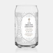 Ordination Jubileum Priest Pastor Deacon Clergy Blikvorm Glas (Achterkant)