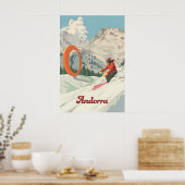 Ordino Arcalis Andorra Ski Resort Reisposter Poster (Keuken)