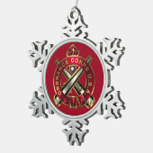 Ordnance Corps Regimental Crest Tin Sneeuwvlok Ornament (Rechts)