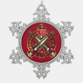 Ordnance Corps Regimental Crest Tin Sneeuwvlok Ornament (Voorkant)