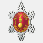 Ordnance Corps Snowflake Tin Sneeuwvlok Ornament (Rechts)