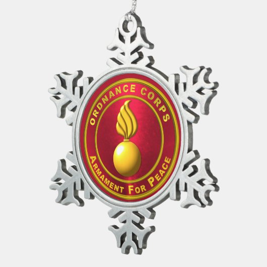 Ordnance Corps Snowflake Tin Sneeuwvlok Ornament (Rechts)