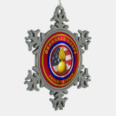 Ordnance Corps Tin Sneeuwvlok Ornament (Links)