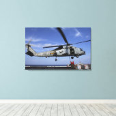 Ordnancemen verbinden transportkabels canvas afdruk (Insitu (Houten vloer))