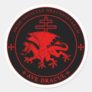 ORDO SOCIETAS DRACONISTARUM LOGO RONDE STICKER