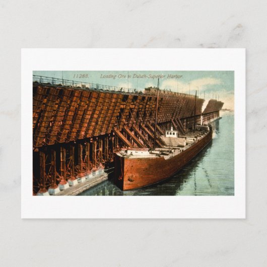 Ore laden in Duluth-Superior Harbour Briefkaart (Voorkant)