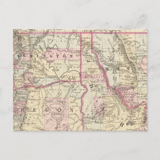 Ore, Wash, Ida, Mont Briefkaart (Voorkant)