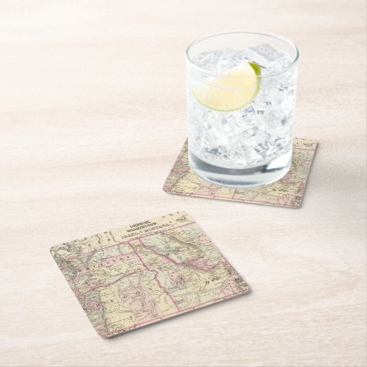 Ore, Wash, Ida, Mont Kartonnen Onderzetters (Insitu)