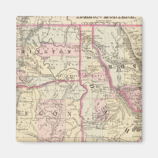 Ore, Wash, Ida, Mont Magneet (Voorkant)