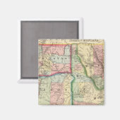 Ore, Wash, Idaho, Mont Map van Mitchell Magneet (Voorkant / Achterkant)