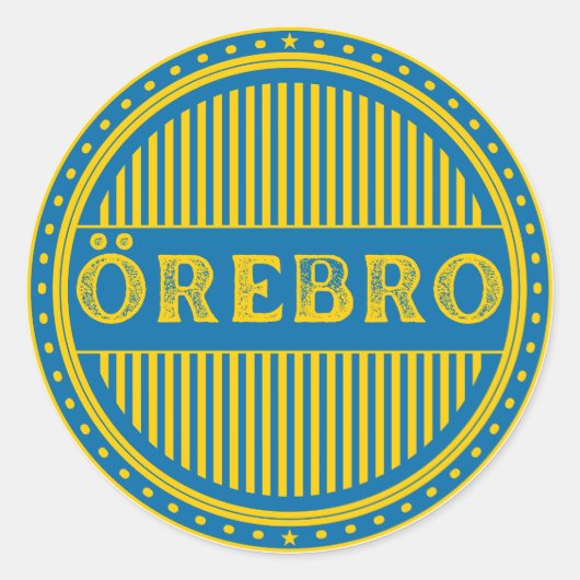 Örebro City Pride Emblem – Swedish Identity Ronde Sticker (Voorkant)