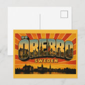 Örebro Zweden Eiland Kasteel Briefkaart (Voorkant / Achterkant)