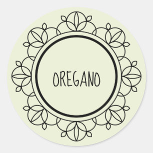 oreganijsetiketten ronde sticker