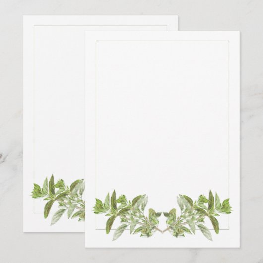 OREGANO 5x7 Platte Kaart / Verticaal (Voorkant / Achterkant)