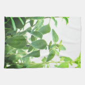 Oregano Herb Green en White Kitchen Hand Towel Theedoek (Horizontaal)