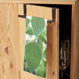 Oregano Herb Green en White Kitchen Hand Towel Theedoek