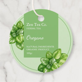 Oregano Herbal Tea Business Label