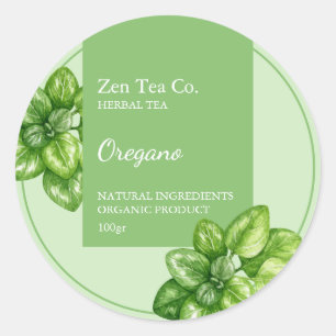 Oregano Herbal Tea Zakelijk Label