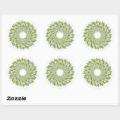 OREGANO KRANS Grote ronde Stickers (Vel)