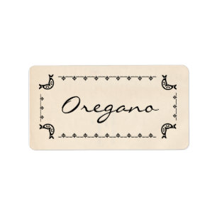 Oregano-labels van  stijl etiket
