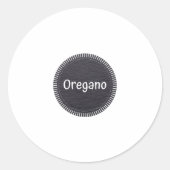 Oregano Ronde Sticker (Voorkant)