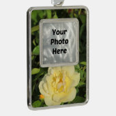 Oregold Yellow Rose Verzilverd Omlijst Ornament (Rechts)