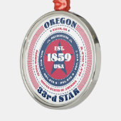 Oregon 33e staat kerstversiering metalen ornament (Links)