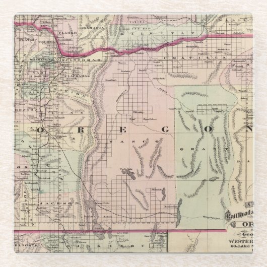 Oregon 6 glazen onderzetter (Voorkant)