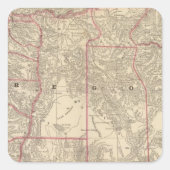 Oregon 6 vierkante sticker (Voorkant)