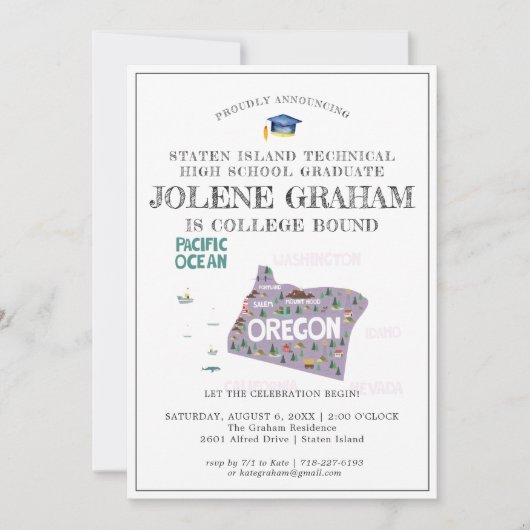 Oregon | Afstudeerfeest voor universiteit (Voorkant)