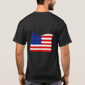 Oregon American Flag Patriotic Shirt (Achterkant)