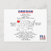 Oregon American state op een kaart en nuttige info (Voorkant)