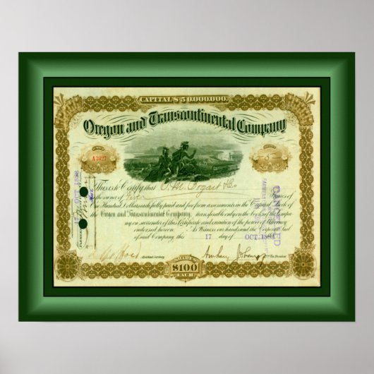 Oregon and Transcontinental Company ~ Poster (Voorkant)