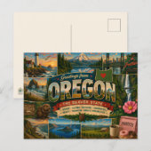 Oregon ansichtkaart briefkaart (Voorkant / Achterkant)