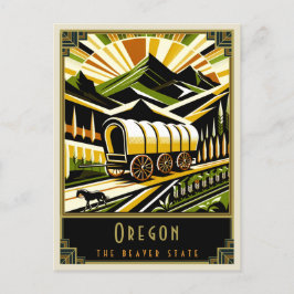 Oregon | Art. Deco Briefkaart