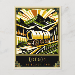 Oregon   Art. Deco Briefkaart