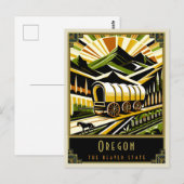 Oregon | Art. Deco Briefkaart (Voorkant / Achterkant)