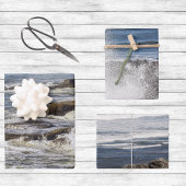 Oregon Beach Medley - Seastacks Golven & Zoutspray Inpakpapier Vel