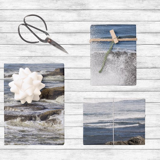 Oregon Beach Medley - Seastacks Golven & Zoutspray Inpakpapier Vel