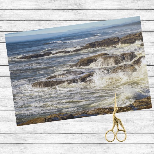 Oregon Beach Medley - Seastacks Golven & Zoutspray Inpakpapier Vel
