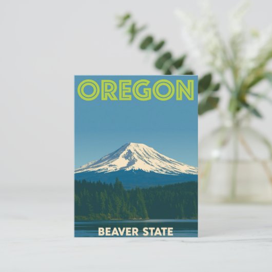Oregon Beaver State Briefkaart (Staand voorkant)