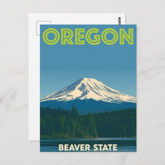 Oregon Beaver State Briefkaart (Voorkant / Achterkant)