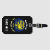 OREGON BEAVER STATE FLAG BAGAGELABEL (Voorkant (horizontaal))