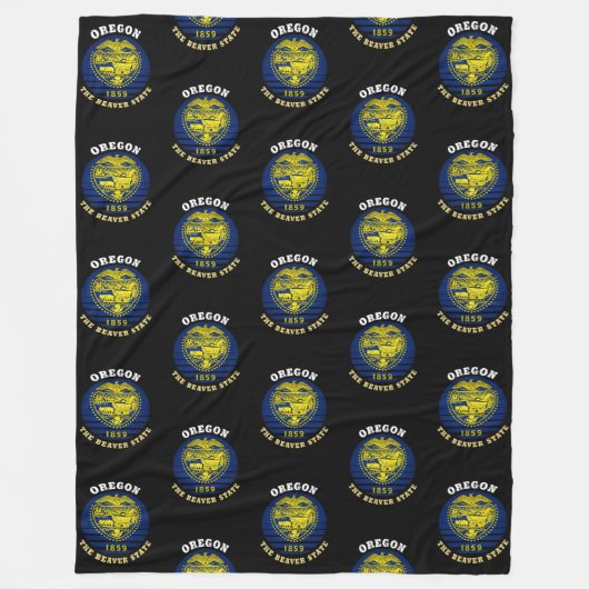 OREGON BEAVER STATE FLAG FLEECE DEKEN (Voorkant)