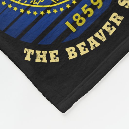 OREGON BEAVER STATE FLAG FLEECE DEKEN (Hoek)