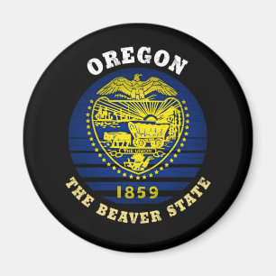 OREGON BEAVER STATE FLAG MAGNEET